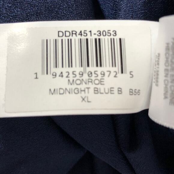 Dress The Population Monroe Gown Side Slit Sleeveless Maxi Midnight Blue NWOT XL - Picture 6 of 8